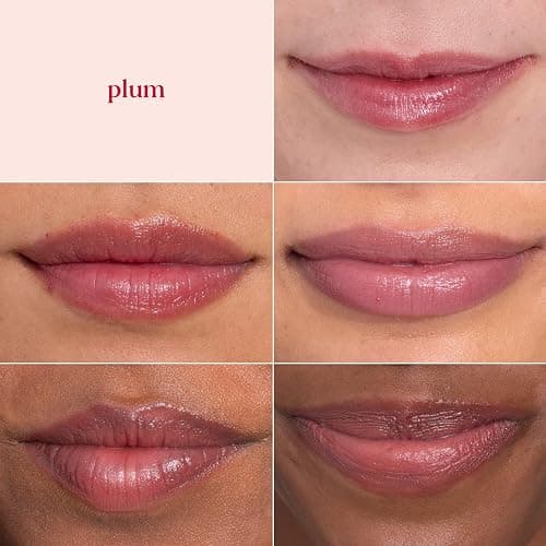Burt's Bees Shimmer Lip Tint Set, Tinted Lip Balm Stick, Moisturizing for All Day Hydration with Natural Origin Glowy Pigmented Finish & Buildable Color, Plum (4-Pack) thumbnail 5