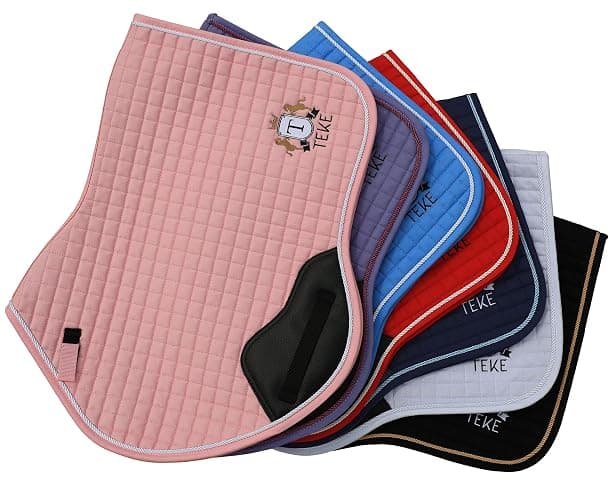 T TEKE Close Contact Saddle Pads,100% Cotton English Saddle Pads for Horses with Moisture-Wicking and Breathable Lining - Image 1