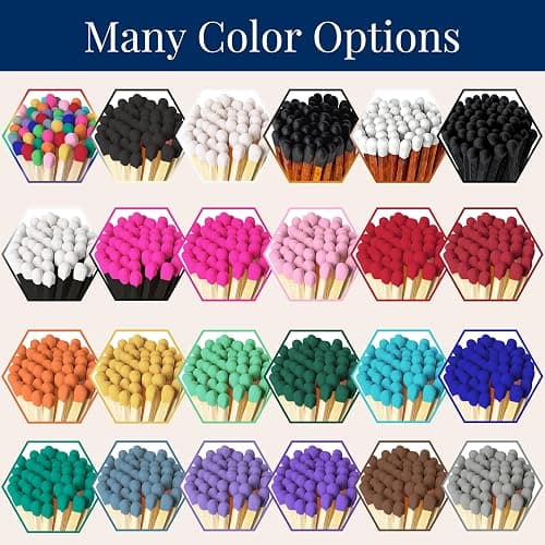 4" All Black Matches (100 Count, with Striking Stickers Included) | Decorative Unique & Fun for Your Home, Gifts, Accessories & Events | Premium Long Wood Safety Matches by Thankful Greetings thumbnail 4