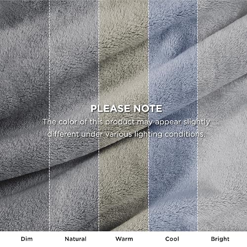 Bedsure Fleece Throw Blanket for Couch Grey - Lightweight Plush Fuzzy Cozy Soft Blankets and Throws for Sofa, 50x60 inches - Grey - Throw (50" x 60") thumbnail 8