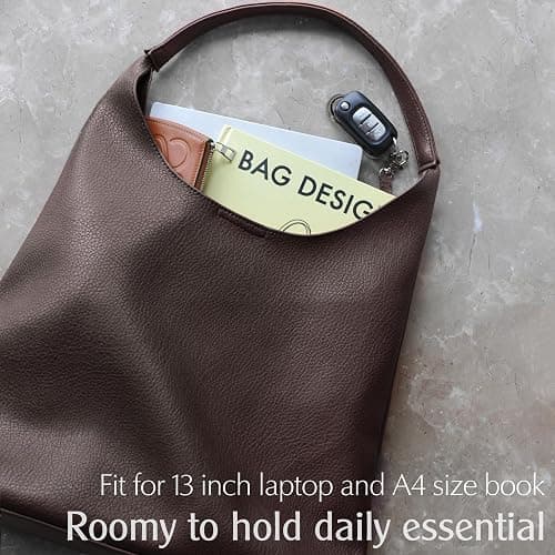 Hobo Bags for Women Soft Vegan Leather Shoulder Handbag Slouchy Tote Purses thumbnail 5