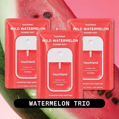 Touchland Wild Watermelon Hydrating Hand Sanitizer Spray, 3 Pack Travel Size thumbnail 2