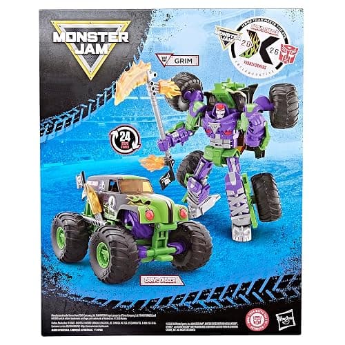 Transformers Collaborative x Monster Jam Grave Digger (Grim) | Leader Class 9.25-inch Robot Action Figure Converts to Monster Truck, Car Toys for Ages 8+ thumbnail 6