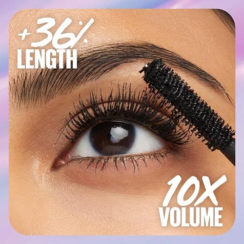 Maybelline The Falsies Surreal Extensions Washable Mascara, Volumizing, Lengthening Mascara Make Up, Blackest Black, 1 Count thumbnail 4