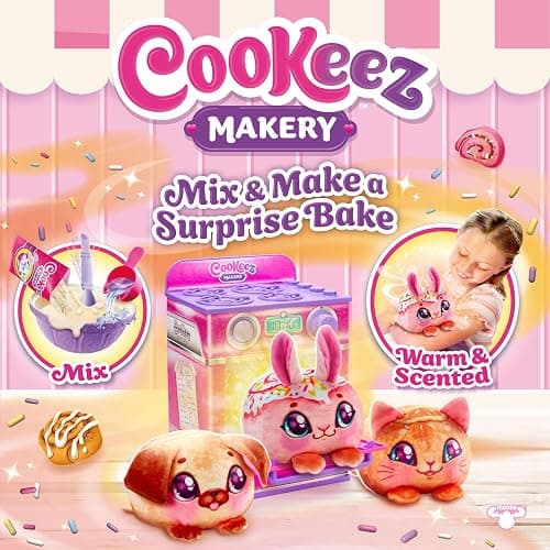 Cookeez Makery Cinnamon Treatz Oven – Interactive Bake & Reveal Oven Playset with Mystery Scented Plush (Cinnamon Pooch, Fondant Feline, or Strawberry Swirl), Mixing Tools, Dough, & Accessories, 5+ thumbnail 3