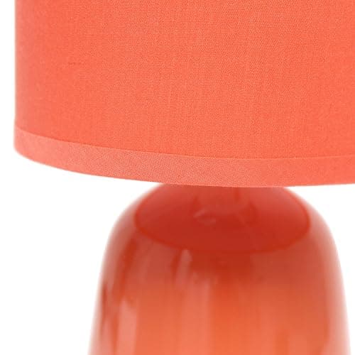 Simple Designs Table Lamp, Orange (LT1134-ORG) thumbnail 9