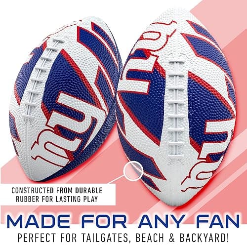 Franklin Sports NFL Team Footballs - Rubber Youth Mini 8.5" Balls - Junior Football + Air Pump - Official NFL Licensed thumbnail 2