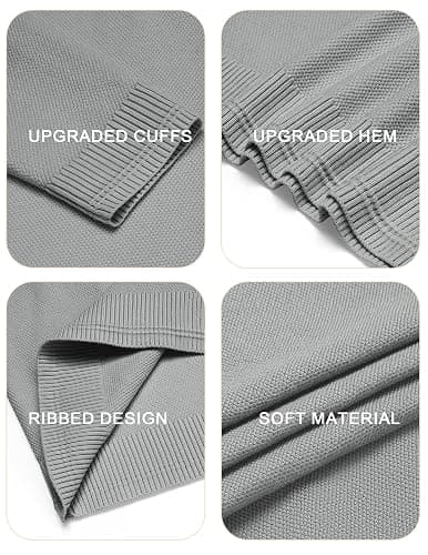 COOFANDY Mens Crew Neck Sweaters Long Sleeve Lightweight Knit Dress Pullover Sweaters thumbnail 4