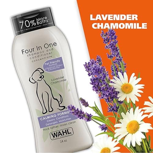 Wahl USA 4-in-1 Calming Dog Shampoo with Lavender Chamomile Scent – Cleans, Conditions, Detangles, & Moisturizes - Pet Friendly Formula - 24 Oz - Model 820000A thumbnail 6