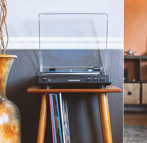 Crosley T400D-BK Fully Automatic Bluetooth 2-Speed Turntable Record Player with Built-in Preamp, Black thumbnail 2