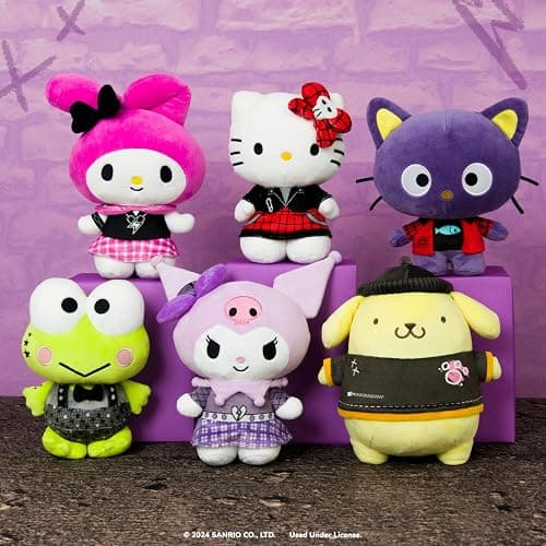 Jazwares Hello Kitty and Friends Series 2, Chococat 8-inch Punks Plush - Officially Licensed Sanrio Product from Ages 6+ thumbnail 5