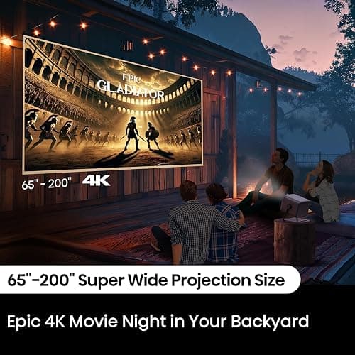 Hisense M2 Pro, Triple Laser Smart Portable Lifestyle Projector, 4K UHD, 65” – 200”, 1,300 Lumens, Dolby Vision,Optical Zoom, Intelligent Screen Adjustments, Vidaa OS, Netflix Included (2025 Model) thumbnail 4