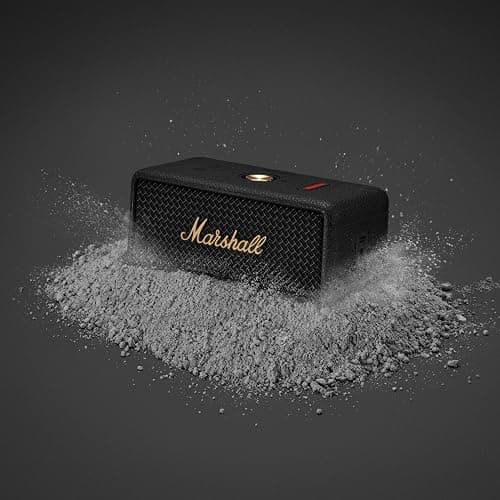 Marshall Emberton III Portable Bluetooth Speakers, Wireless, IP67 Rating Dust & Water Resistant, 32+ Hours Playtime, Quick Charge - Black & Brass thumbnail 11