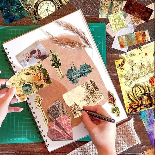 48Pcs Vintage Pattern Scrapbook Paper 15*15cm Premium Specialty Craft Paper Folded Flat for DIY Background Card Making Scrapbook Photo Album Decor thumbnail 7