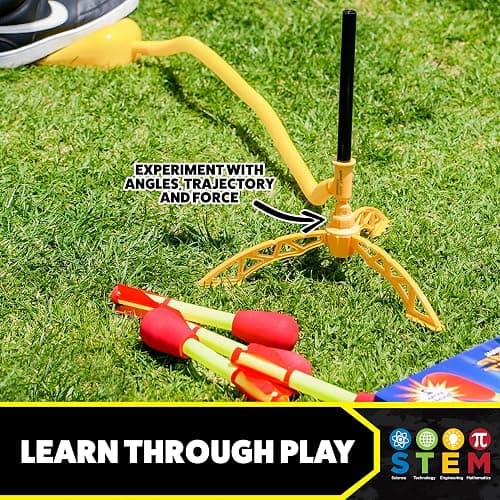 Stomp Rocket Ultra Rocket Launcher for Kids, 4 Rockets - Fun Backyard & Outdoor Kids Toys Gifts for Boys & Girls - High Flying Toy Foam Blaster Set - Multi-Player Adjustable Launch Stand thumbnail 5