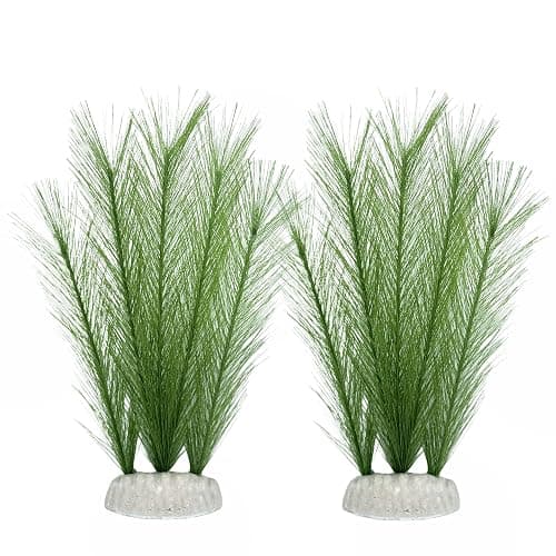 M2cbridge Plastic Fish Tank Plants Soft Silk Water Grass Reptile Waterweed for Terrarium Simulate Aquatic and Aquarium Landscape(2pcs,8") - Image 1