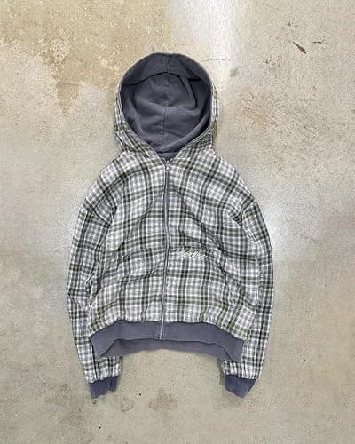 Obenie Men's y2k hoodie, checkered sportswear | Hip-Hop Style, Sportswear, Casual Jacket thumbnail 2
