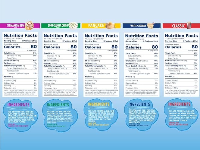 Like Air Puffcorn 5 Flavor Variety Pack (Pack of 20) - Snack Box, 50 Calories Per Cup, Gluten Free Snacks For Kids, Kosher, Non-GMO Corn, Shark Tank Product thumbnail 2