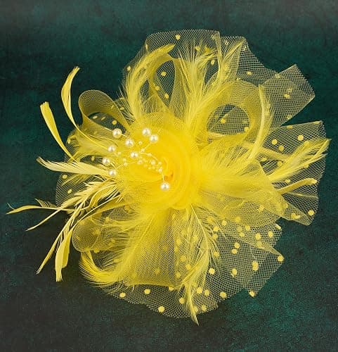 Cizoe Fascinators Hat for Women Tea Party Headband Kentucky Derby Wedding Flower Cocktail Mesh Feathers Hair Clip thumbnail 7