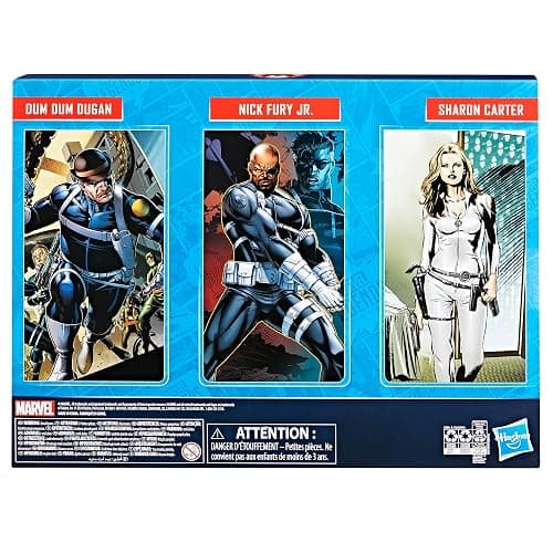 Marvel Legends Series S.H.I.E.L.D. Nick Fury Jr., Sharon Carter, and Dum Dum Dugan Action Figures thumbnail 4