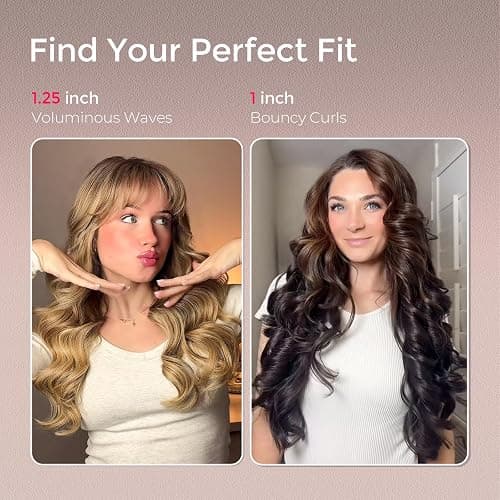 Upgraded Automatic Rotating Curling Iron - TYMO CurlPro Plus Long Barrel Curling Wand for Long Hair, Ceramic Hair Curler for Women, Anti-Scald, Tangle-Free, 600M Ionic, Dual Voltage, Gold, 1 1/4 Inch thumbnail 4