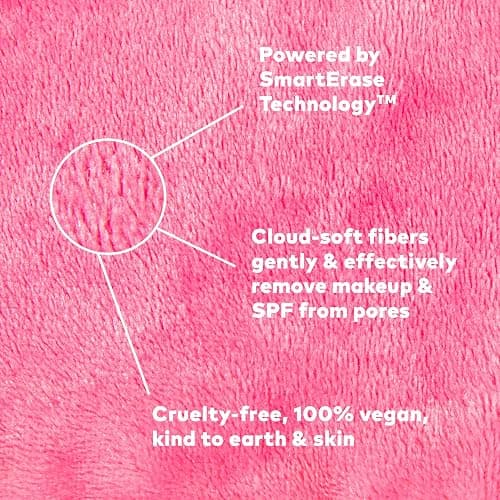 The Original MakeUp Eraser 7-Day Set, Erase All Makeup with Just Water, Including Waterproof Mascara, Eyeliner, Foundation, Lipstick, Sunscreen, and More! Original Pink, 7ct. thumbnail 4