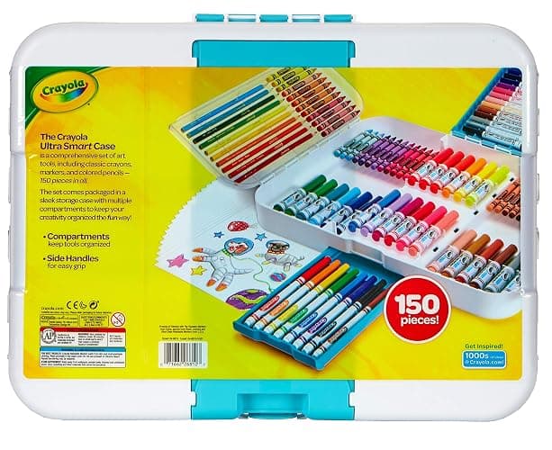 Crayola Ultra Smart Case, 150 Pieces, Art Set for Kids, Gift, (Model: 04-6810) thumbnail 3
