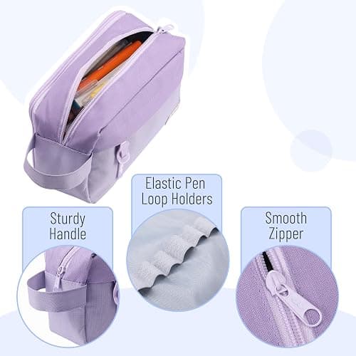 Mr. Pen Large Capacity Pencil Pouches and Bags - Mint Green School thumbnail 4