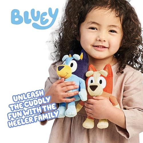 Bluey Heeler Family Stuffed Animals Set of 4, 7-8”, Soft Bingo, Bandit, and Chilli Plush Figure Toys, Cuddly Plush Toys for Kids Ages 3+ thumbnail 2