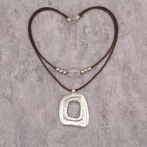 joymiao Boho Necklaces for Women Chunky Circle Necklace Layered Boho Circle Leather Choker Necklace Long Vintage Necklaces Bohemian Jewlery Gifts thumbnail 9