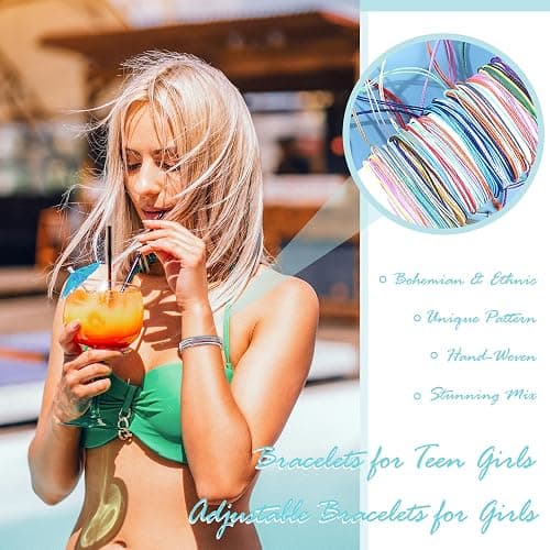 Long tiantian Summer Stuff String Anklet Bracelet for Women Beachy Bracelets Essentials Waterproof Surfer Bracelets Cute Summer Accessories Resort Wear for Women 2026 thumbnail 2