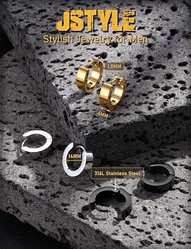 black huggie earrings thumbnail 6