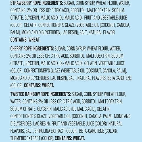 SweeTARTS Ropes Candy, Variety Mix, Cherry Punch, Twisted Rainbow Punch, Tangy Strawberry, Soft and Chewy, 15 oz thumbnail 3