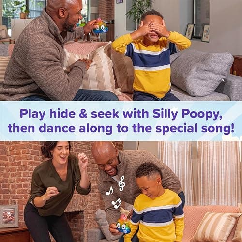 Silly Poopy's Hide & Seek by Relatable, The Talking, Singing, Rainbow Hide & Seek Toy, Fun Learning Toys for Toddlers, Interactive Toddler Toys, Perfect Stocking Stuffers or Funny Gift for Toddlers thumbnail 5