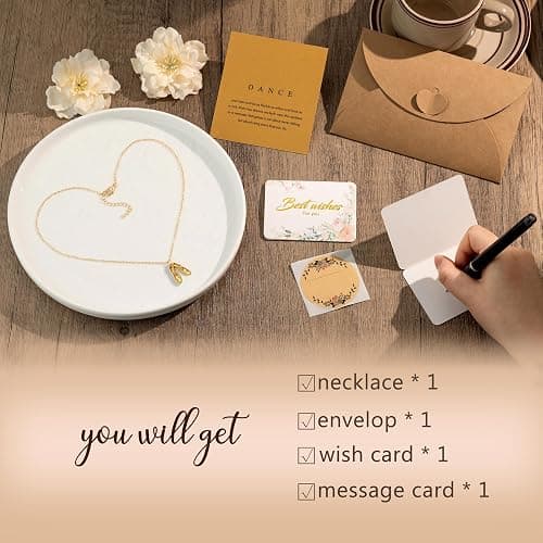 Dainty Golden Necklace for Women Dance Cheer Frog Cowgirl Necklace Gifts | 14K golden plated pendant necklaces for women friend sister daughter. Birthday, christmas, graduation gifts. Ready to give. thumbnail 6