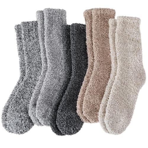EBMORE Womens Fuzzy Socks Slipper Fluffy Cozy Comfy Cabin Plush Warm Winter Sleep Home Soft Socks - Image 1