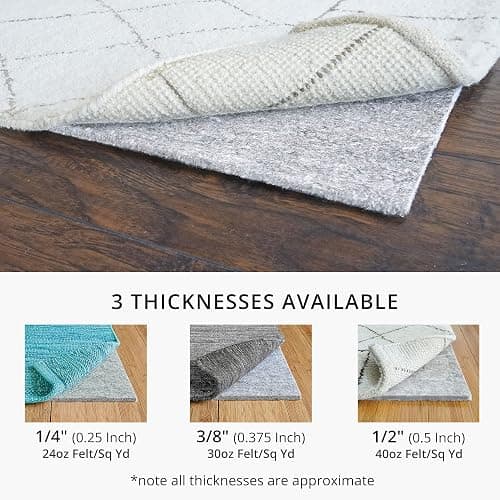 RUGPADUSA - Basics - 5'x7' - 1/4" Thick - 100% Felt - Protective Cushioning Rug Pad - Safe for All Floors and Finishes Including Hardwoods thumbnail 3