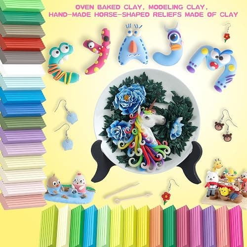 Polymer Clay 72 Colors, Modeling Clay for Kid Sets - Includes Sculpting Tools and Accessories with Storage Case - Ideal Holiday Gift for Children, Adults and Beginners thumbnail 4