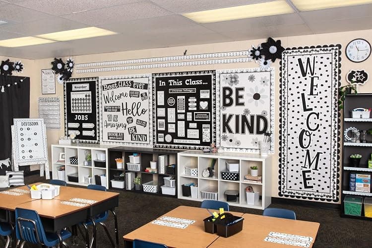 Teacher Created Resources White with Black Pinstripes Straight Border Trim (TCR3936) thumbnail 5
