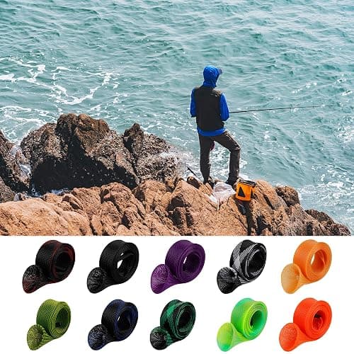 10Pcs Rod Sock Fishing Rod Sleeve Cover Protector Gloves Tools. Flat or Pointed End/Spinning or Casting Rods. Sea or Spinning Fishing Rod thumbnail 4
