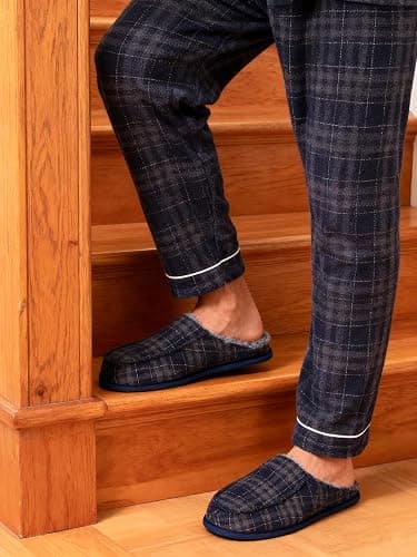 cosyone1997 Men's Slippers with Memory Foam, House Shoes for Men Indoor Outdoor, Non-Slip House Slippers Moccasin Style, Size 8-15 thumbnail 8