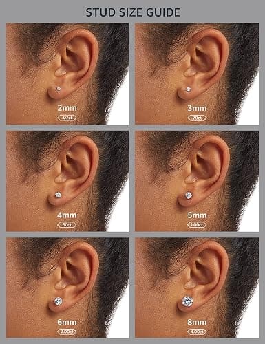 Amazon Essentials Platinum Plated Sterling Silver Cushion Cut Cubic Zirconia Stud Earrings thumbnail 3