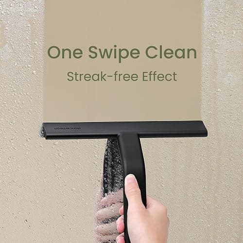 dancemoon JustHang Shower Squeegee for Glass Doors, All-One-Piece Silicone with Built-in Hook Design for Easy Hanging, Household Window Mirror Squeegee for Bathroom, Glass, Kitchen, Tile Wall, Car thumbnail 4