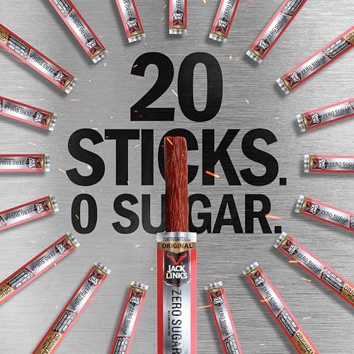 Jack Link's Original Zero Sugar Beef Sticks - (20 Pack) 0.92 oz Meat Sticks - Ready to Eat Protein Snacks - 5g Protein per Serving - Made with 100% Real Beef thumbnail 8