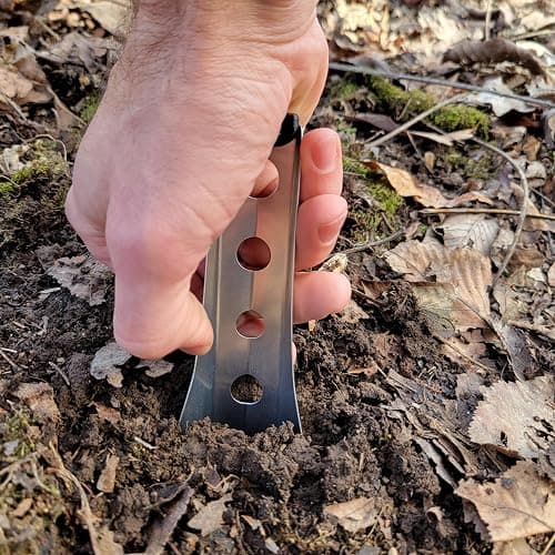 BoglerCo Ultralight Backpacking Trowel, 0.48 oz (13.5g) Black thumbnail 4