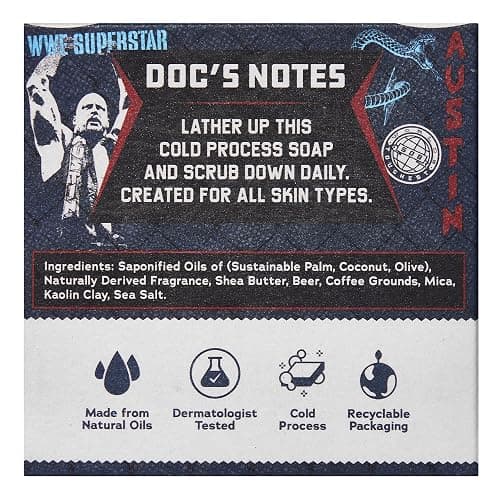 Dr. Squatch WWE Collection - Natural 4 Soap, 2 Deodorant Gift Set - Cold Process Soap with No Harsh Chemicals - Stone Cold Stunner & Mysterio Magic (6 Pack) thumbnail 4