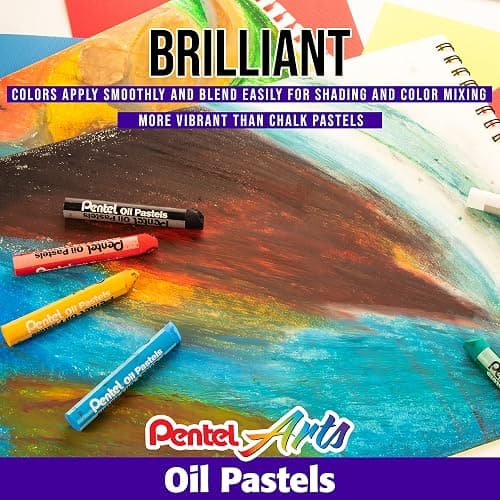 Pentel PHN50 Oil Pastel Set with Carrying Case,45-Color Set, Assorted, 50/Set thumbnail 3