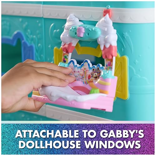 DREAMWORKS GABBY'S DOLLHOUSE The Movie, Cakey Cat's Sweet Treat Balcony with Toy Figure & Dollhouse Accessories, Kids Toys for Girls & Boys Ages 3 and Up thumbnail 8