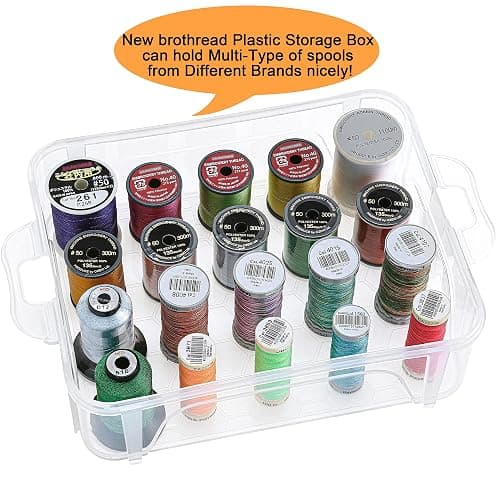 New brothread 3 Layers Stackable Clear Storage Box/Organizer for Holding 60 Spools Home Embroidery & Sewing Thread (Spool Size Requirement: Height≤2.2"/5.6CM; Width≤1.69"/4.3CM) thumbnail 4