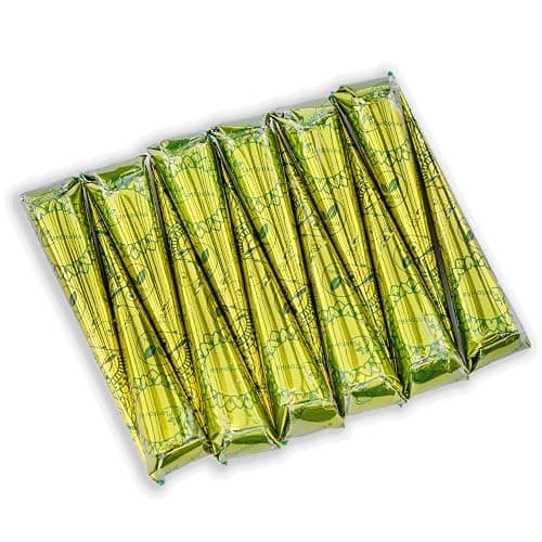 Plantovika Henna Cone Made from 100% Natural Leaves | Fresh Ready-to-Use Pre-Filled Paste, Henna Tube | Dark Reddish Brown | No Additives | Long Lasting Color | Pack of 12 - Image 1